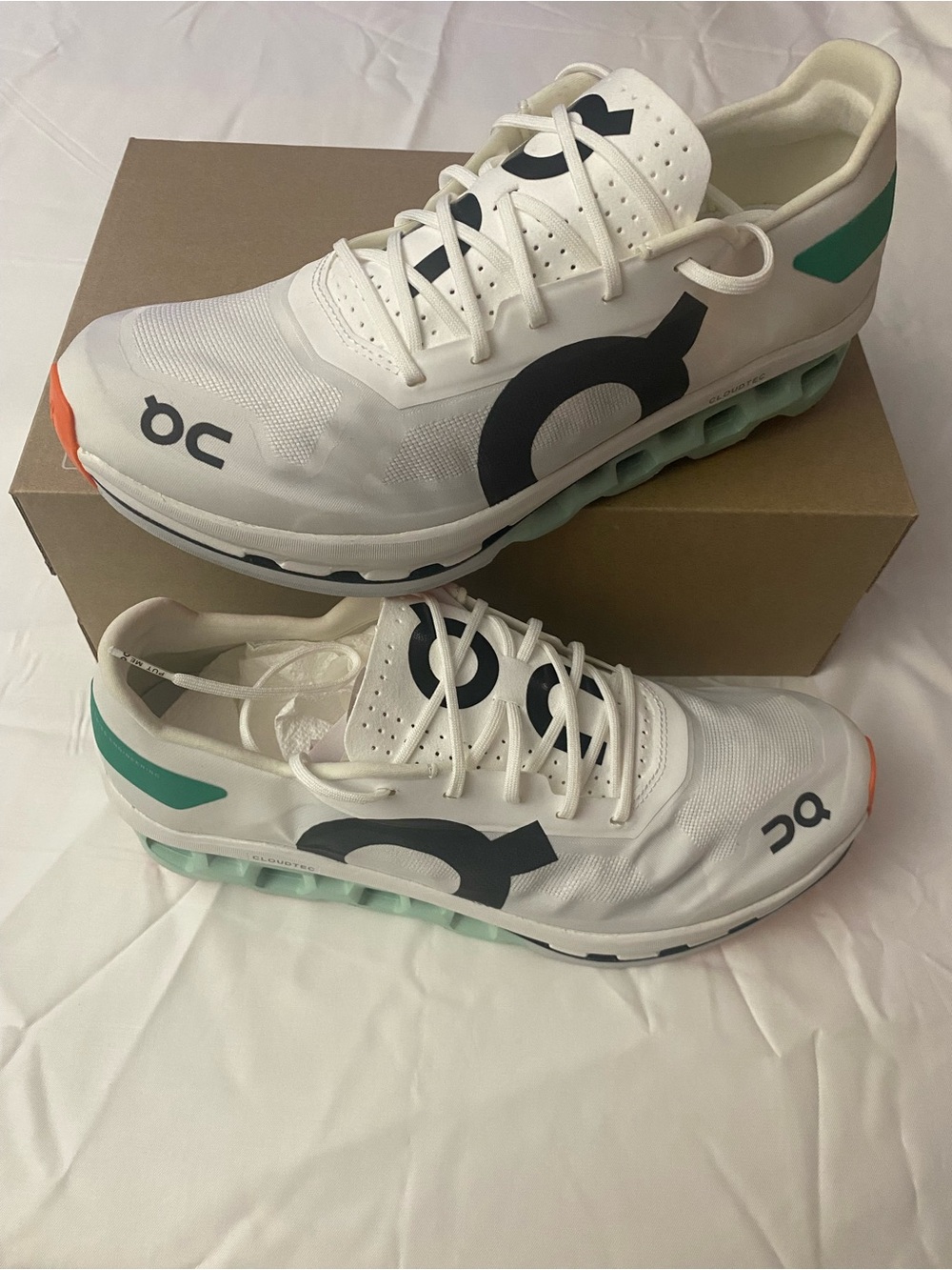 On Running Cloudboom Echo White Sneakers with Black Logo